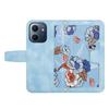 For Oppo A5x 4G Case PU Leather Floral Phone Cover with Card Slots/Wrist Strap