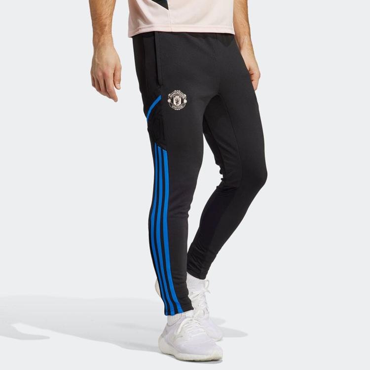 Adidas Three-Stripe Logo High-Waist Sweatpants Men Bottoms Black HT4296
