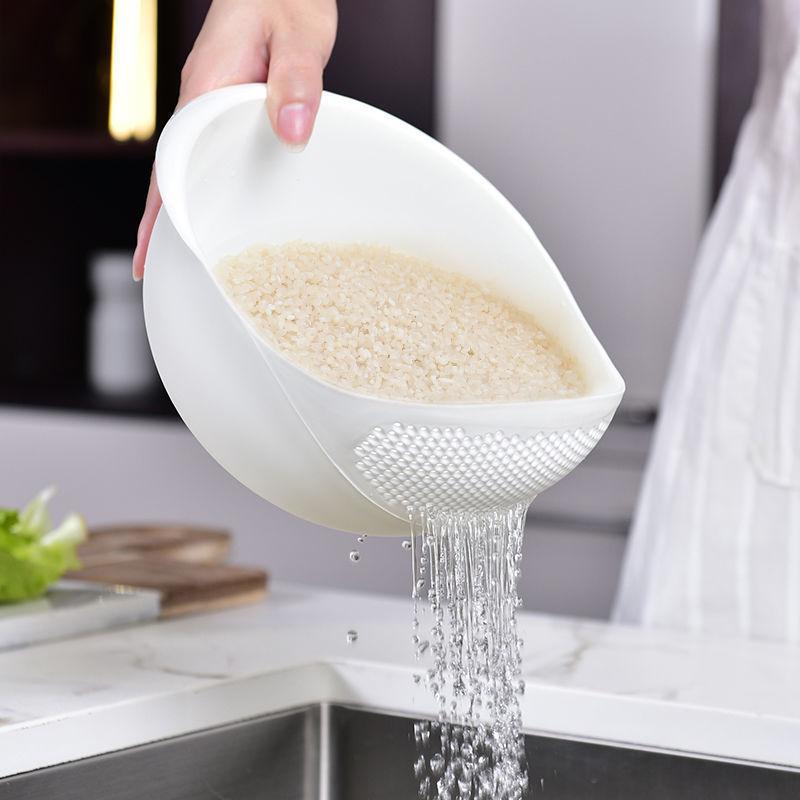 2-In-1 Rice Strainer Beans Washer Strainers And Colanders-Washing Bowl For Vegetables And Fruits Kitchen Supplies Accessories6