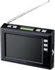 YAZAWA TV with AC Adapter Rechargeable Micro and Sleep Black TV03BK, 4.3-inch One-Seg AM/FM, Included, USB, Radio, Function,