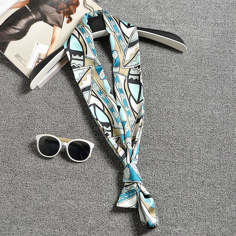 Versatile Small Silk Scarf, Autumn And Winter Ol Women'S Double-Layer Satin Surface Small Scarf, Long Scarf Versatile Scarf