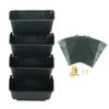Vertical Wall Planter Set Plastic Breathable Space Saving 4 Pots Hanging Vertical Wall Flowerpot