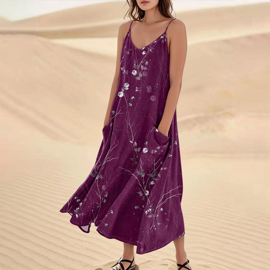 Women's Summer Dress Casual Loose Long Beach Vacation Dresses