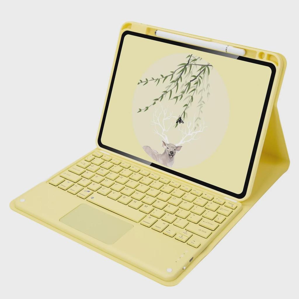 IPad Pro 11" (2021) Кожаный чехол с беспроводной Bluetooth-клавиатурой Air4 и слотом для стилуса Xiaomi 5