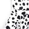 Halloween Spotted Dog Dalmatian Costume for Girls Character Polka Dots Dress Mesh Fly Sleeve Ruffle A-line Ballet Dance Dress