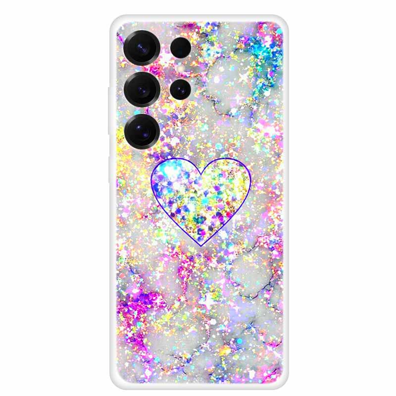 For Samsung Galaxy S26 Ultra Clear Funda Soft TPU Silicone Phone Case S 26 Ultra Cover Transparent Bumper Fashion Flower Lovely