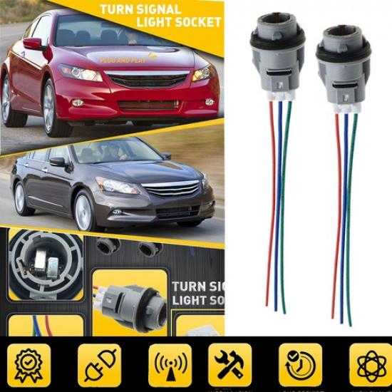 Bulb Turn Socket Front Harness Signal Light Plug Wire Connector For Honda Civic