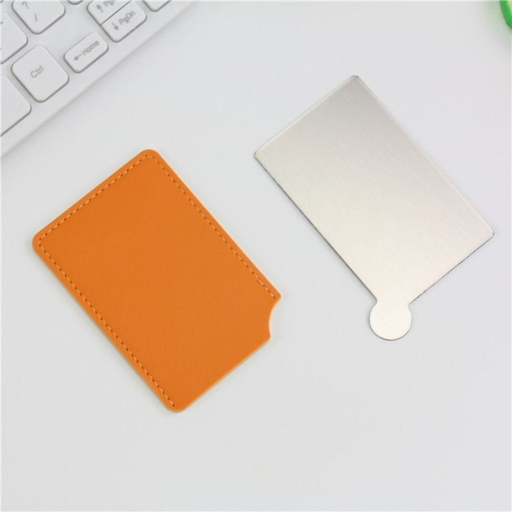 Portable Stainless Steel Cosmetic Mirror Stainless Steel Pocket Make Up Mirror Girl Lady