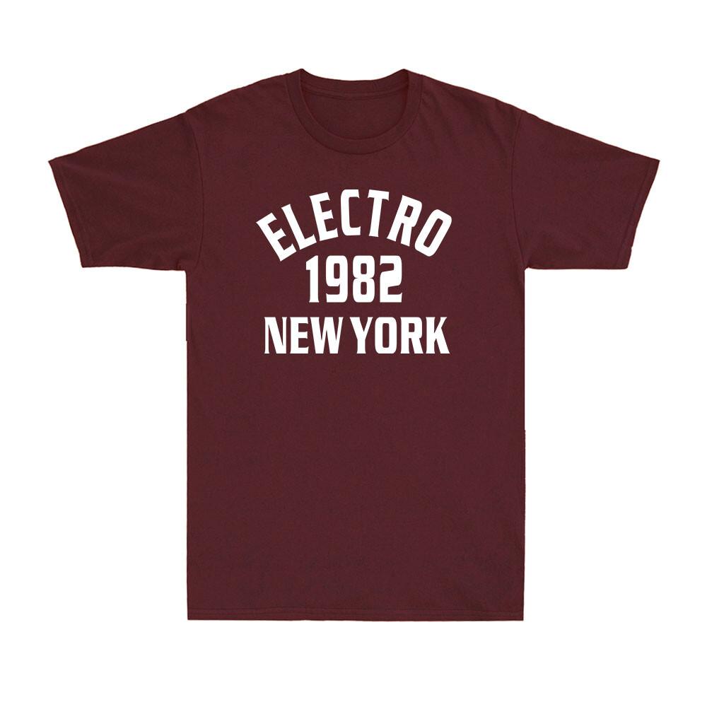 Electro Music 1982 New York Music Lovers Funny Saying Unisexs Cotton TShirt
