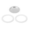 Uxcell Aluminum Coffee Pot Parts for Stainless Steel Espresso Maker with 1 Filter and 2 Silicone Gasket Seals Size 50x41x5mm for 2 Cup Mocha Coffee
