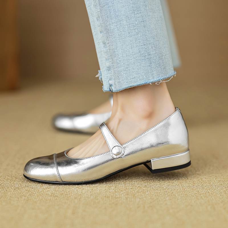 Krazing Pot Летняя обувь на низком каблуке из коровьей кожи с круглым носком, женские туфли Мэри Джейн с пряжкой и ремешком