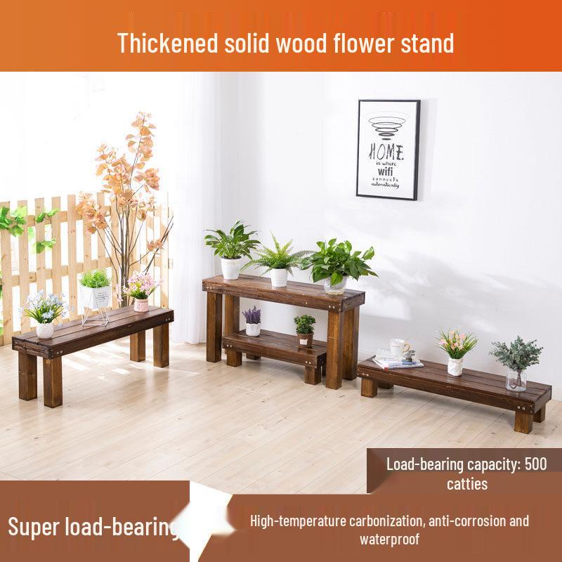 Bamboo Ladder Flower Pot Stand