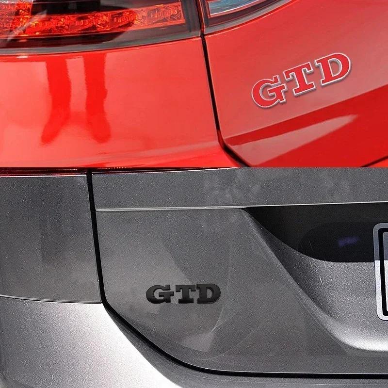 GTD Emblem 3D Metal Car Sticker Tailgate Badge Sticker Decal For Volkswagen VW Polo Golf 5 6 7 Passat Scirocco GTD Accessories HS5