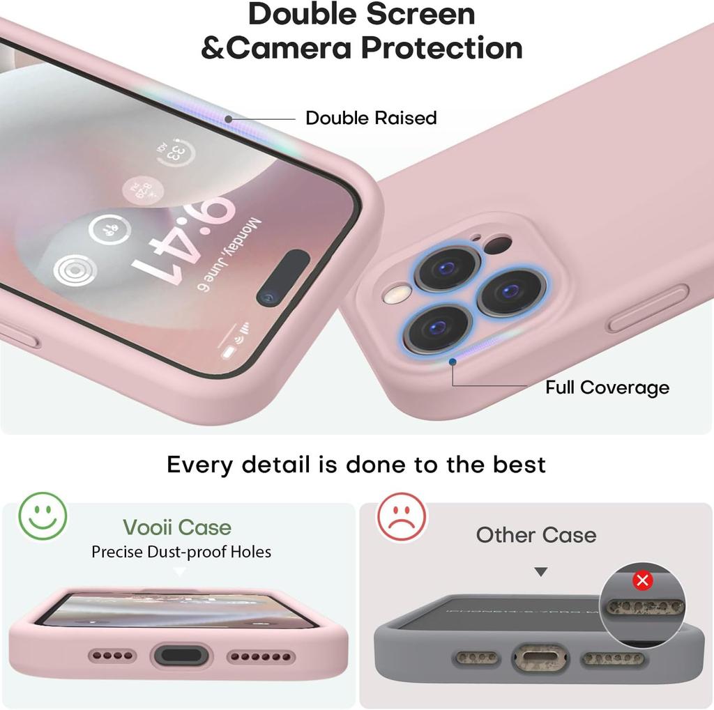 Liquid Silicone Phone Case for Apple IPhone 15 Pro 14 13 11 12 Camear Lens Protection Soft Shockproof Case