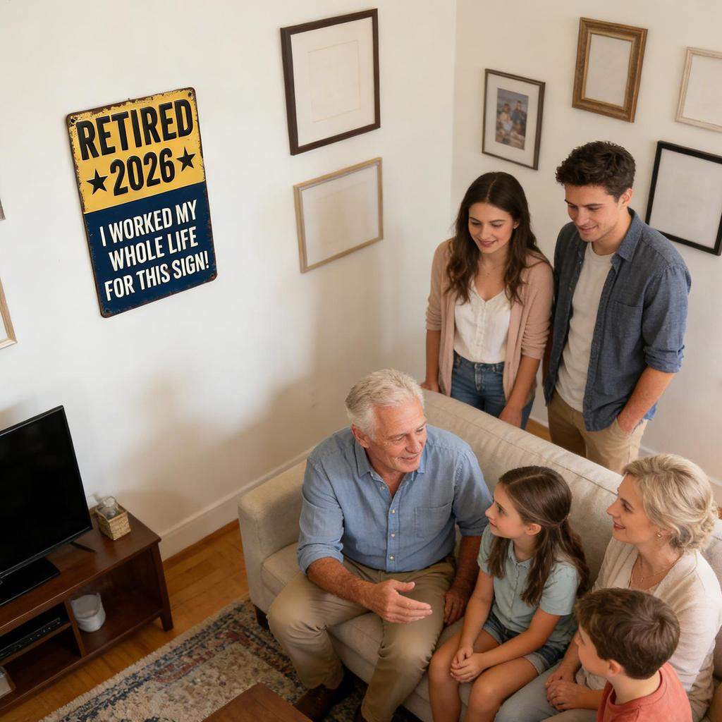 Retired Sign Funny Tabletop Decoration Wall Decoration Signs For Family Friends Colleagues Fathers Mothers Party Home Apartment