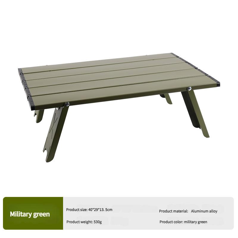Ultralight Aluminum Folding Table Portable Mini Camping Desk Compact Design for Tent Picnic Outdoor Travel Tea Party
