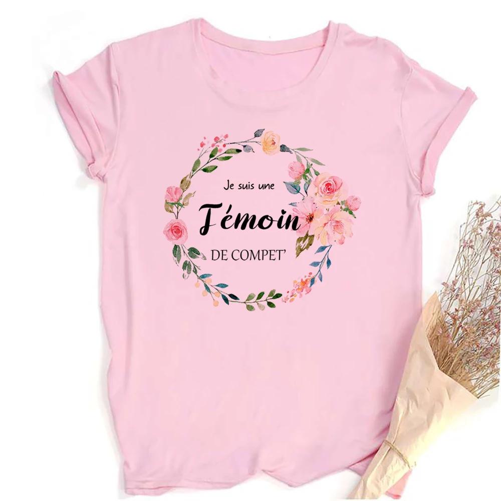 Футболка с цветочным принтом Temoin, футболка для девичника, одежда для свидетелей на свадьбе, топ для подружек невесты, свадебный наряд, футболка
