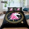 Home Living Luxury 3D Unicorn Bedding Set Flower Duvet Cover Pillowcase Queen and King EUUSAUUK Size Comforter Bedding