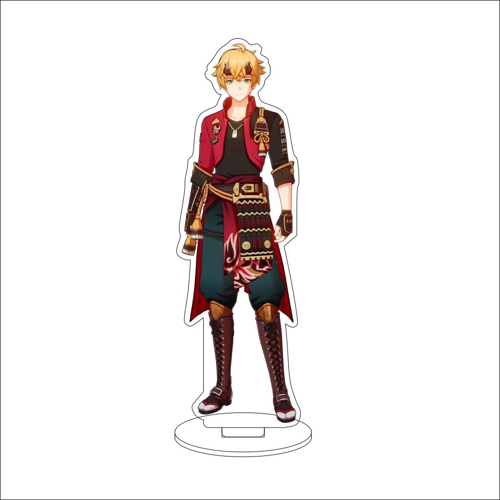 16CM Anime Genshin Impact Cosplay Acrylic Stand Ornaments Aether/Lumine/Paimon/Asmoday/Ronova  Figure Stand Halloween Gift