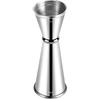 Double Cocktail Jigger - Premium 304 Stainless Steel 2 OZ 1 OZ With Measurements Inside for Bartending