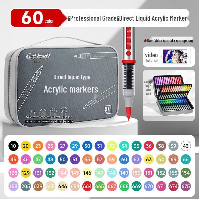 Acrylic Soft-Tip Marker for Elementary Students - Opaque, Blendable, Washable