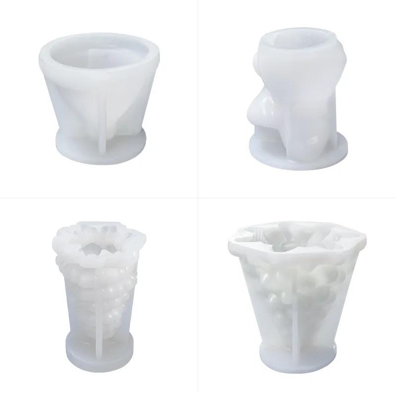 Силиконовая форма для рождественской елки, сделай сам, силиконовая форма для ароматерапевтической свечи, форма для гипсового украшения в виде рождественской елки и Санта-Клауса, форма для кубиков льда