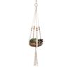 Handmade Cotton Rope Hanger Flower Pot Gardening Tassel Hanging Basket Tray Plant Hanger  Outdoor