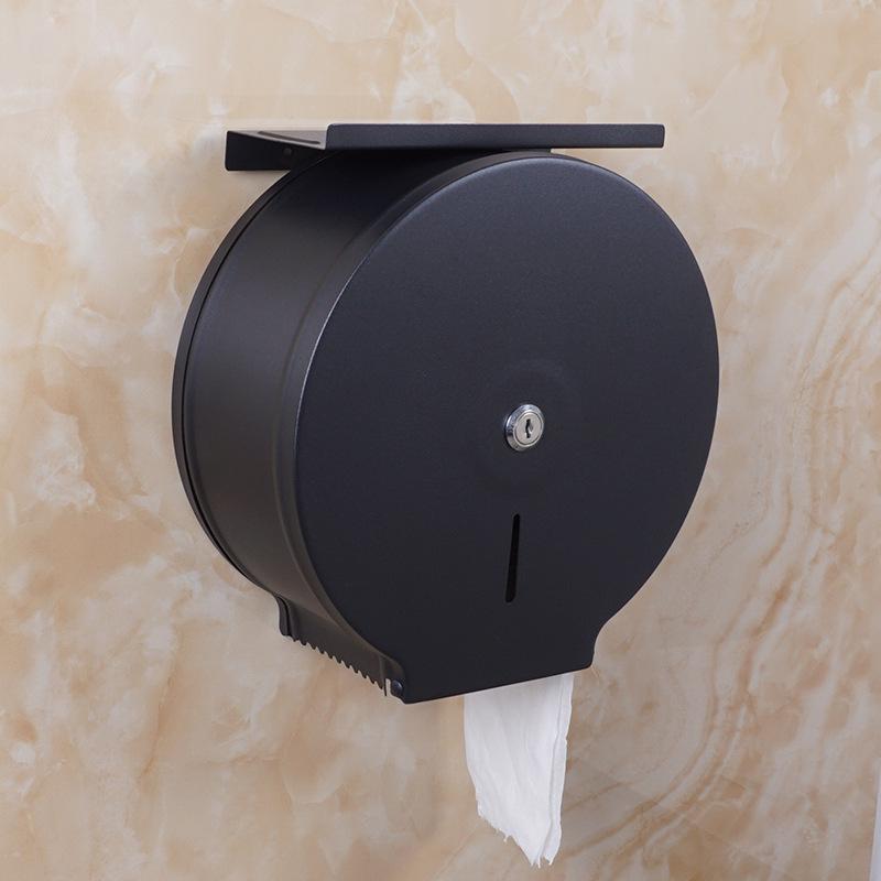 Stainless Steel Wall-Mounted Waterproof Toilet Paper Holder - Punch-Free Large Roll Design