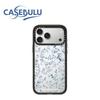 Прозрачный акриловый чехол с белым цветочным узором для iPhone 17 Pro Max / 16 Pro