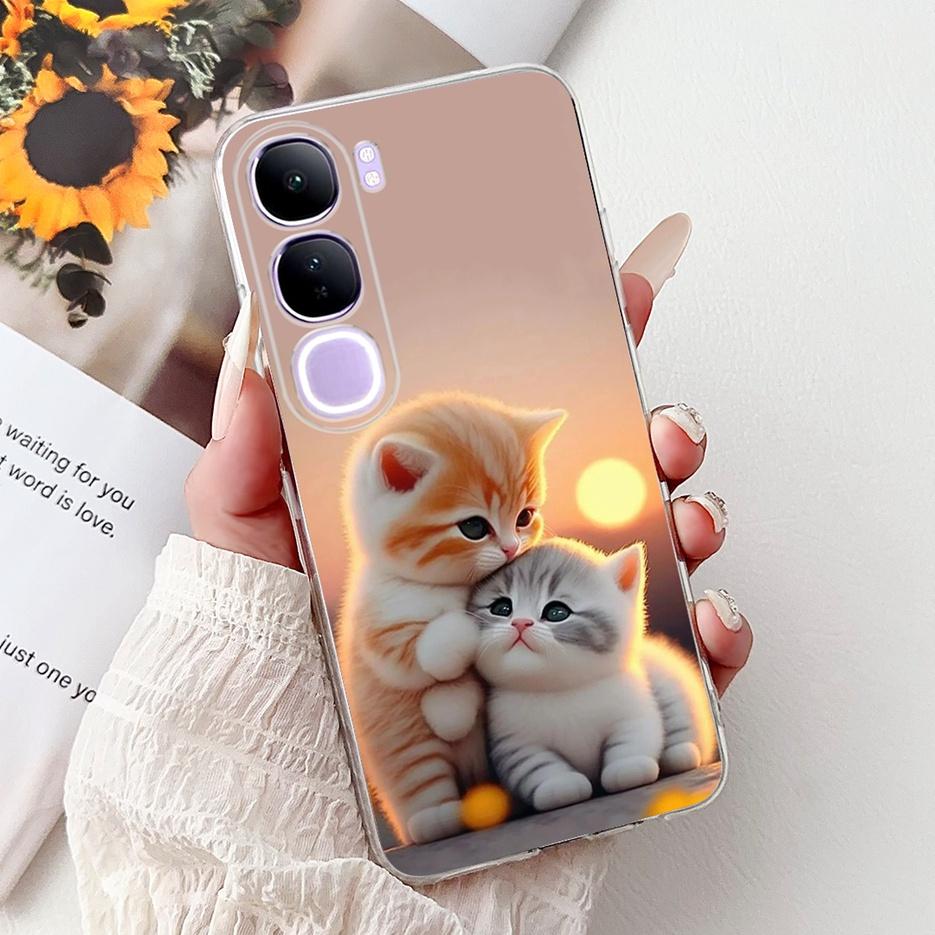 For Vivo Y200 5G Case Vivo V40 Lite Beautiful Butterfly Painted Cover Soft Slim Phone Case For Vivo Y300 Y 200 V40Lite 5G Bumper