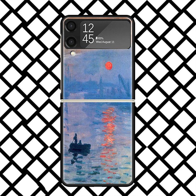 Чехол для телефона с картиной Ван Гога, масляная живопись, для Samsung Z Flip 7 6 5 4 3 Galaxy ZFLIP7 ZFlip6 5G Flip5 Flip4 Flip3 5g, Черный Жесткий Чехол