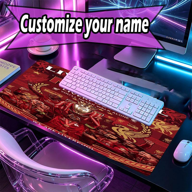 Custom Name Personalized LFC Pattern Mousepad, Laptop PC Desk Mat, Decorative Desk Mat for Home Keyboard Pad Gift