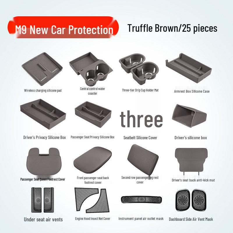 Essential Silicone Mat Set for AITO M7, M8, M9 Interior Decoration - Fits 26 Models