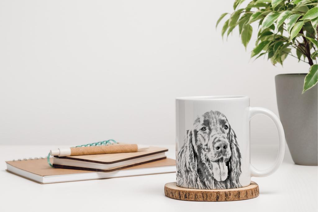 English setter, Lawerack, Laverack I - cup with a dog, cup with a photo, personalized gift from the Art-Dog brand