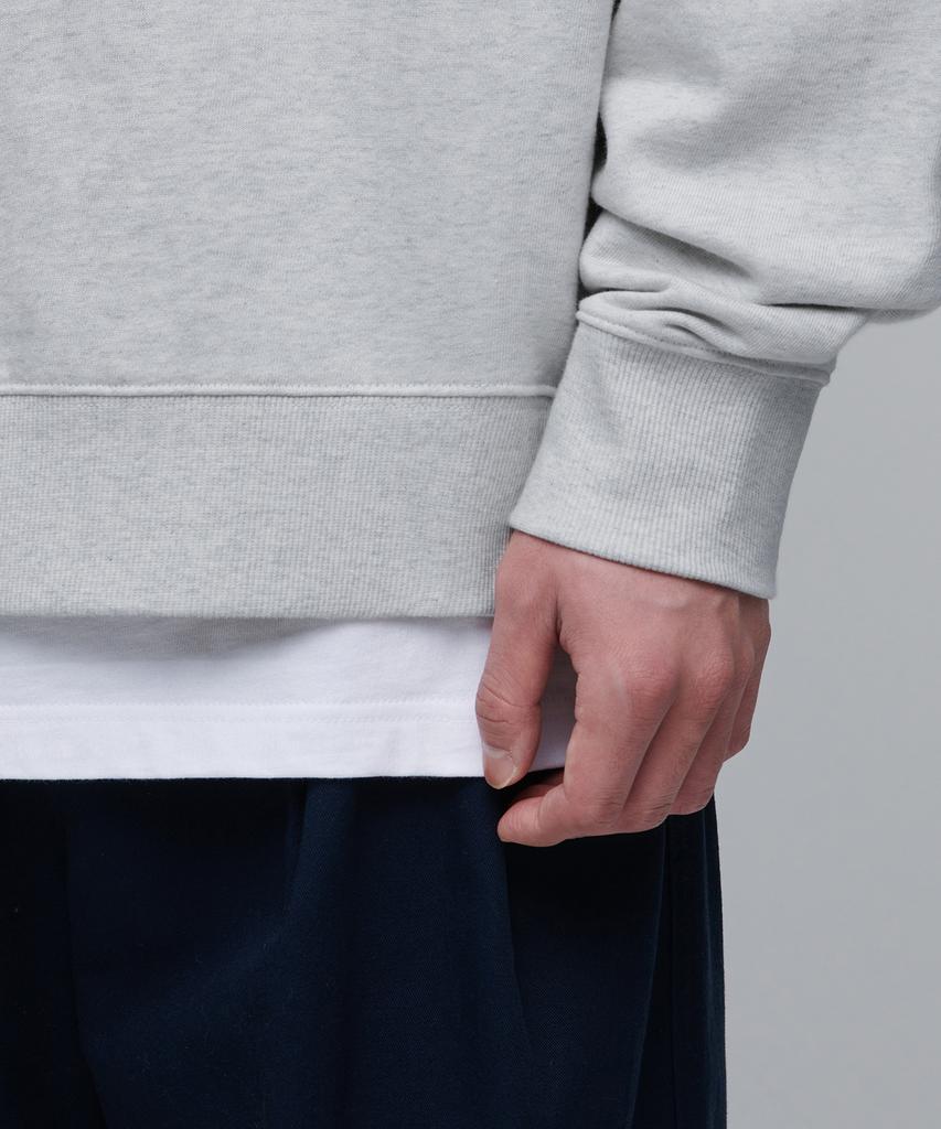 MUSINSA STANDARD Oversized Sweatshirt [Melange Light Grey]