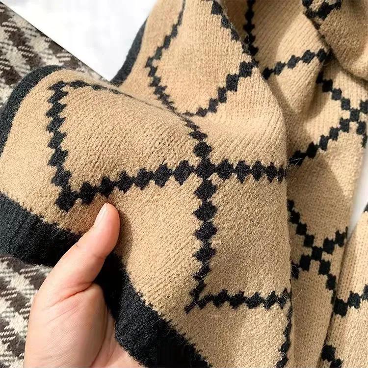 WTEMPO Women's Retro Elegant Printed Cold-proof Windproof Warm Scarves Outdoor Autumn Winter Casual Versatile Scarves