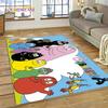 3D Cartoon Les Barbapapa Family Carpet Rug for Bedroom Living Room Home Sofa Decoration,Children Game Large Decor Floor Mat Gift