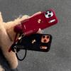 Модный чехол для iPhone из искусственной кожи золотого цвета с ремешком-шнурком для iPhone 17 Pro Max 16 15 14 13 Pro