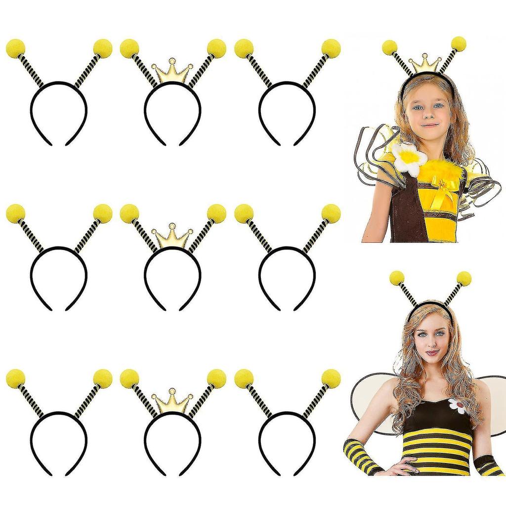 9 pièces Antenna Bee Serre-têtes Cheveux Tête d'Abeille Réaliste Serre-têtes de Fête pour Spectacle Cosplay Festivals Fête
