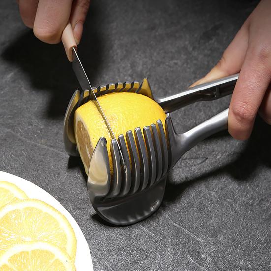 Лимонная ломтерезка, овощерезка для фруктов, инструмент для нарезки, эргономичная конструкция ручки, многоразовые многофункциональные ручные щипцы для фруктов
