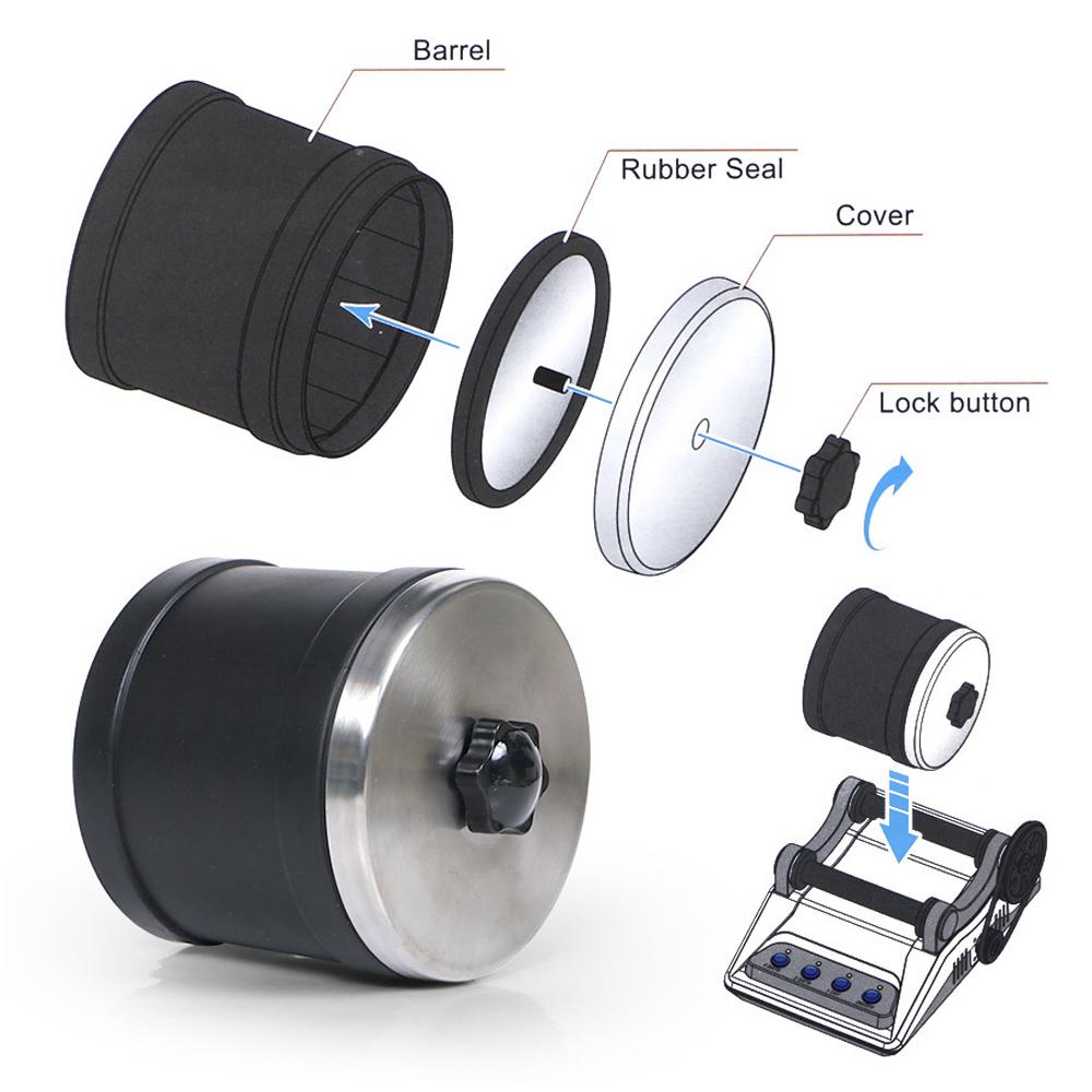 220V Rock Tumbler Kit DIY Electric Rock Tumbler Toy with Rough Gemstones Polishing Grits for Adult Kids Polishing Machine