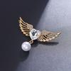 Women's Crystal Angel Wings Brooch Pin Rhinestone Brooches Wedding Gifts Lapel