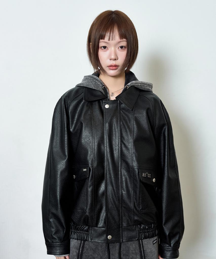 ASON Rilt Leather Jacket / Black