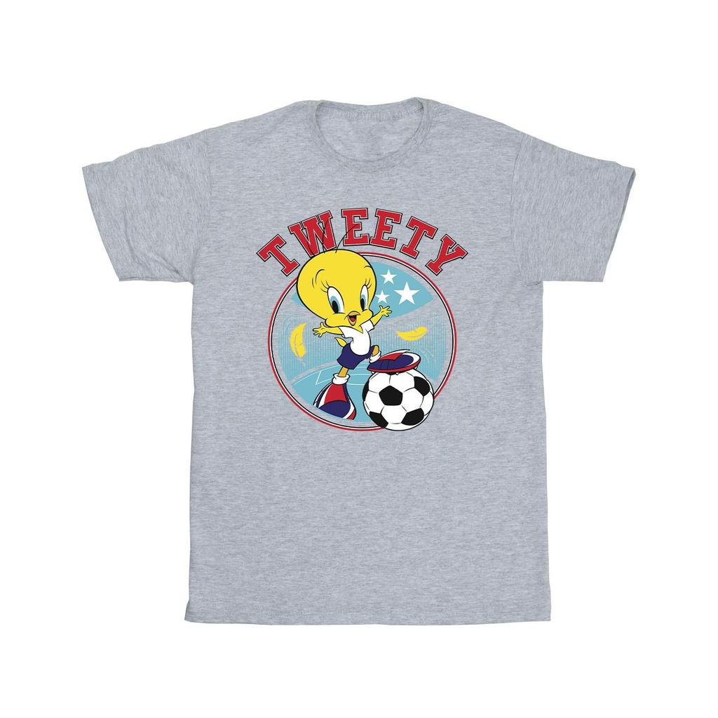 Looney Tunes Mens Tweety Football Circle T-Shirt