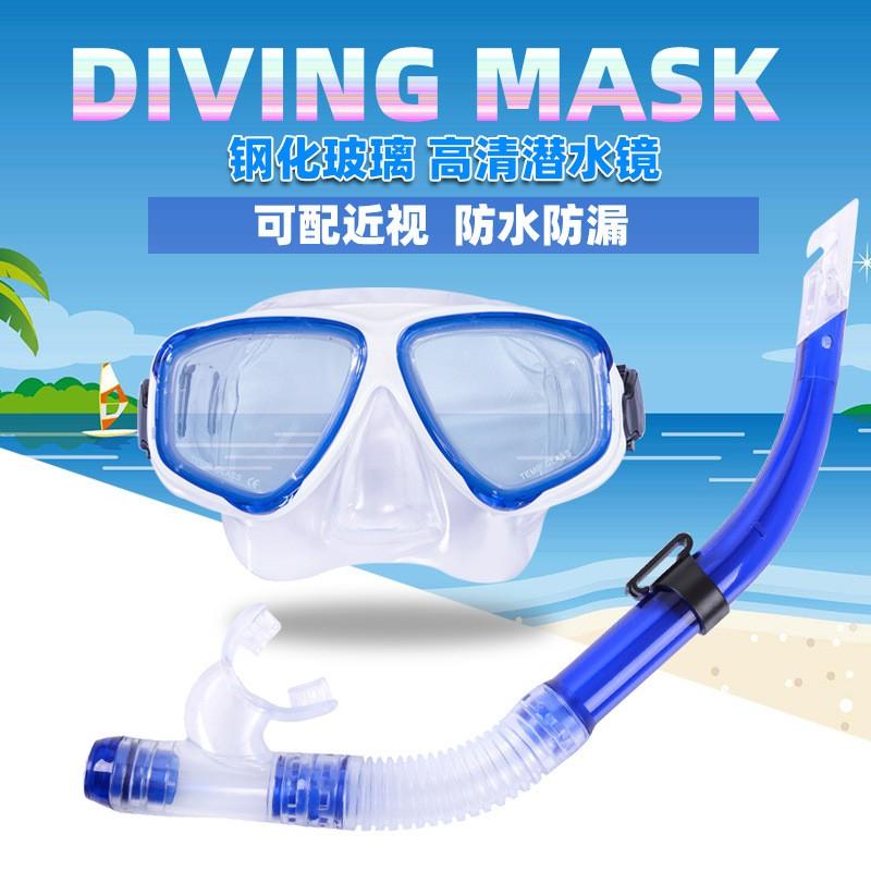 Adult Snorkel Mask Set Semi-Dry Breathing Tube Diving Gears Snorkeling Swimming