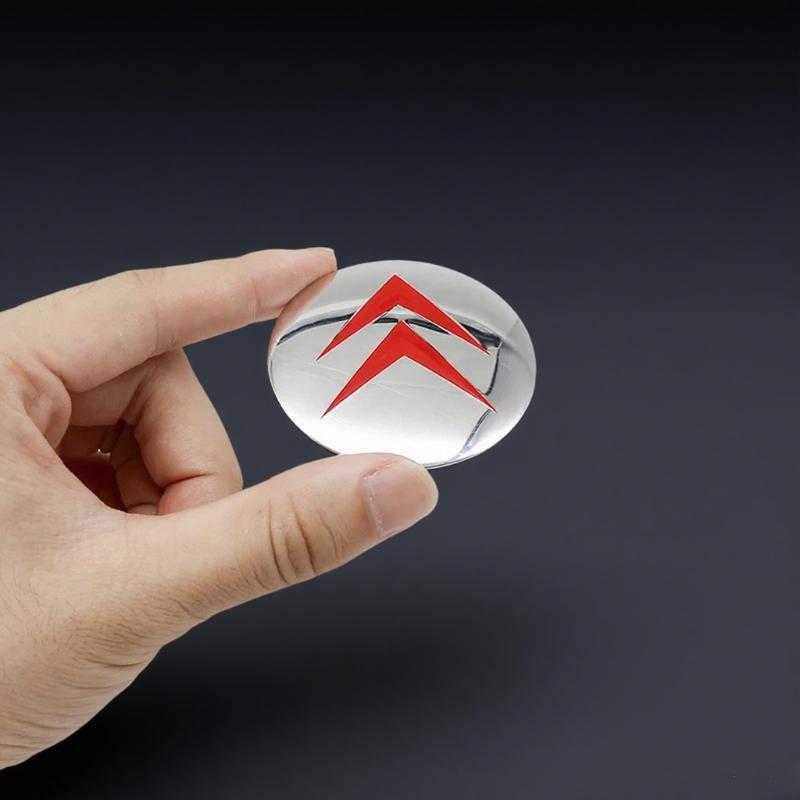 CITROËN 56mm Wheel Center Caps Stickers 3D Alloy Logo Emblem Badge Hub Decal for C3 C4 C5 C6 Berlingo Picasso (Set of 4 Pcs)