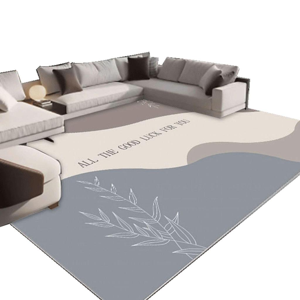 Серый геометрический роскошный ковер для гостиной – Simple Light Series Floor Mat