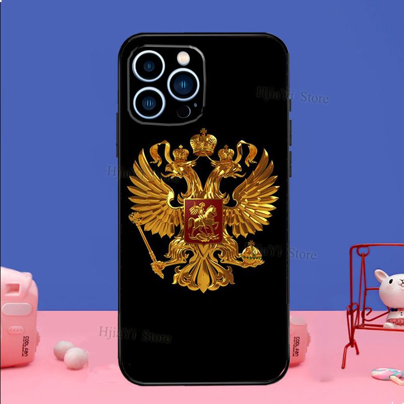 Россия Русский Герб Чехол для Телефона Для iPhone 16 15 11 12 13 14 Pro Max Mini X XS XR Plus SE2 Funda Coque Capa Cover