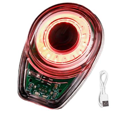 Умный велосипедный задний фонарь USB-аккумуляторный велосипедный стоп-сигнал велосипедный стоп-сигнал безопасности IPX6 водонепроницаемый яркий задний фонарь безопасности