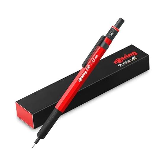 Механический карандаш Rotring 500 0,5 мм Ярко-красный 2218726 Металлическая рукоятка Легкий корпус из смолы Низкий центр тяжести Стабильное письмо Комфортный для длительного использования